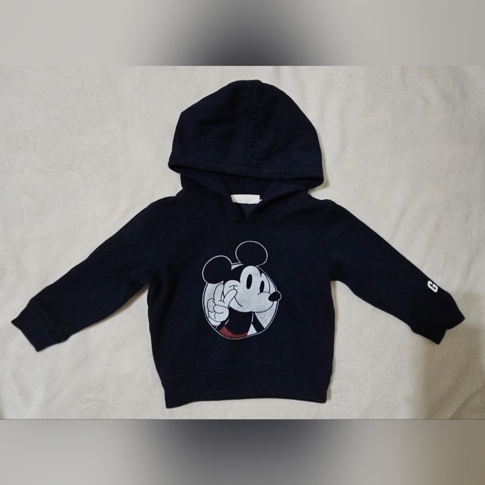 Baby Gap Disney Navy Blue Hoodie with Mickey Mouse Design 18-24 Months